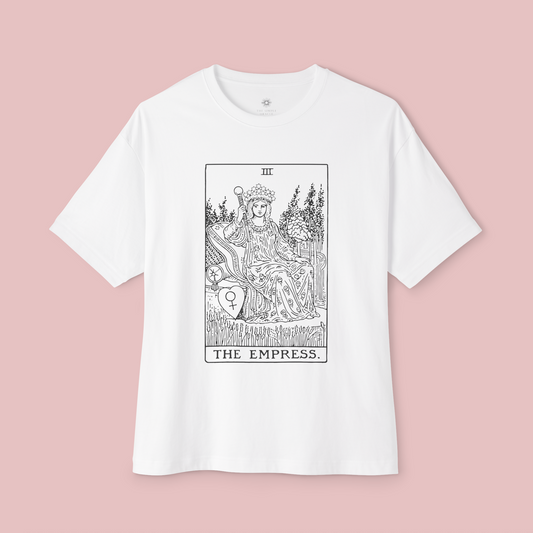 Oversized Tarot Boxy Tee 'The Empress'