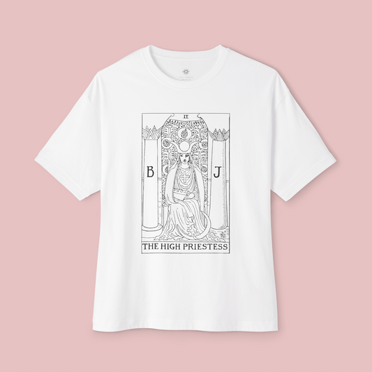 Oversized Tarot Boxy Tee 'The High Priestess'