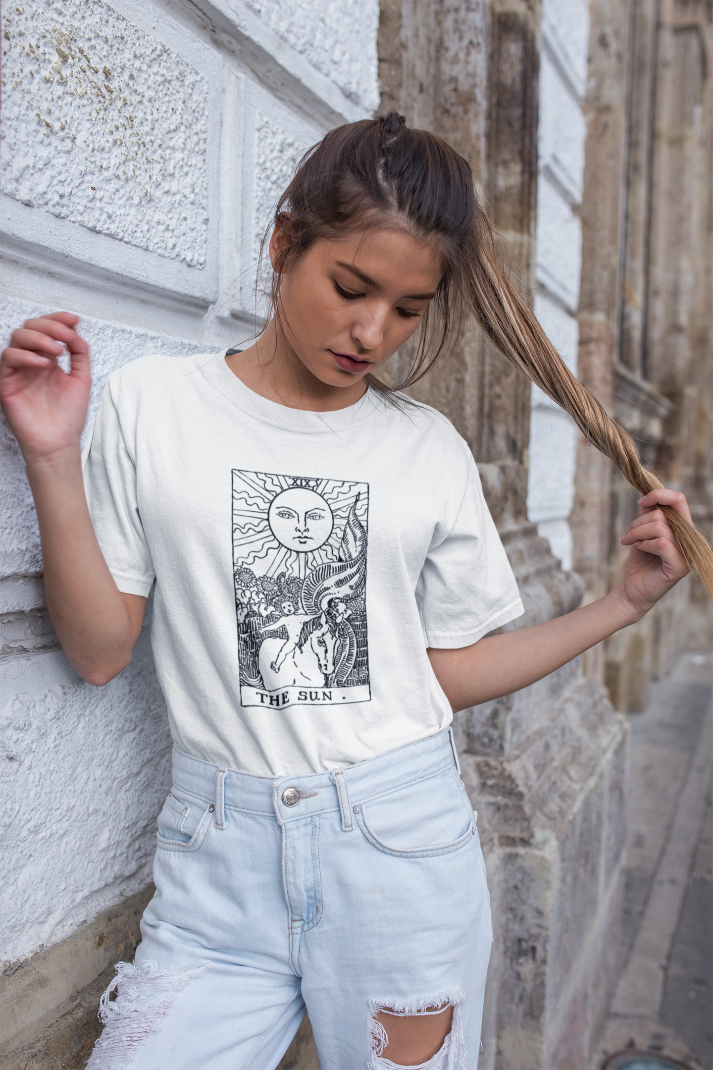Oversized Tarot Boxy Tee "The Sun"