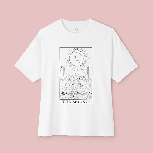 Oversized Tarot Boxy Tee 'The Moon'