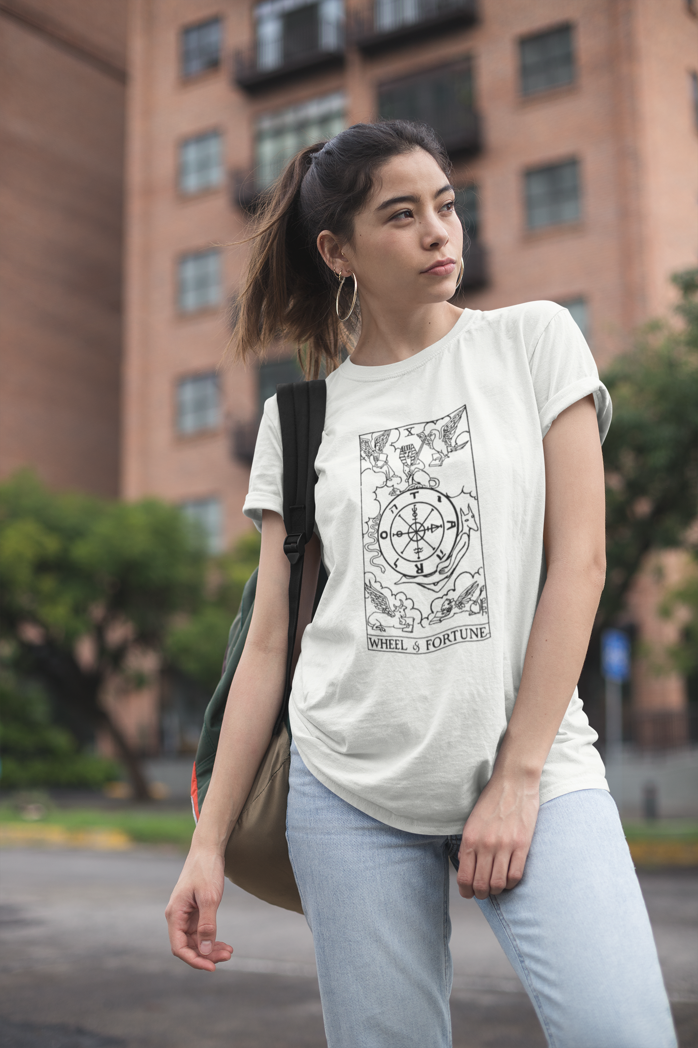 Oversized Tarot Boxy Tee "The Wheel of Fortune"