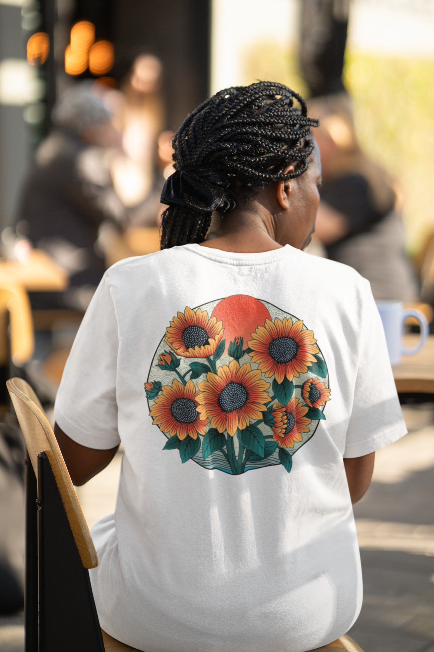 Oversized Boxy Tee 'Sunflowers'