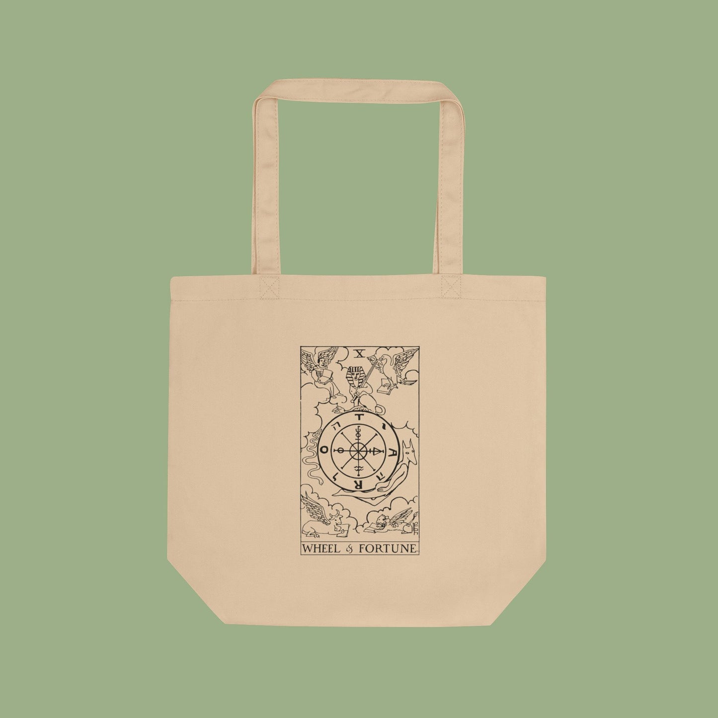 Eco Tote Bag - Tarot Card Wheel of Fortune