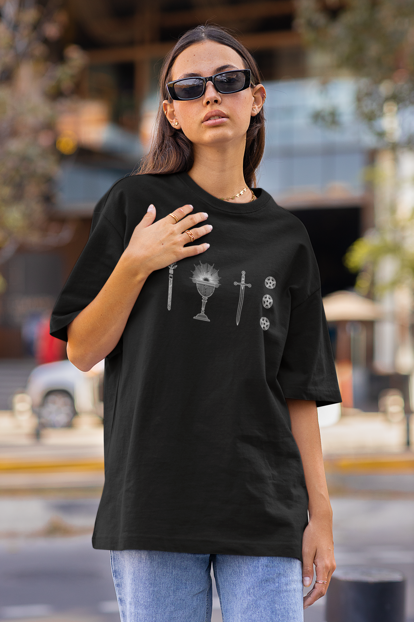 Oversized Boxy Tee "Elements of Tarot"