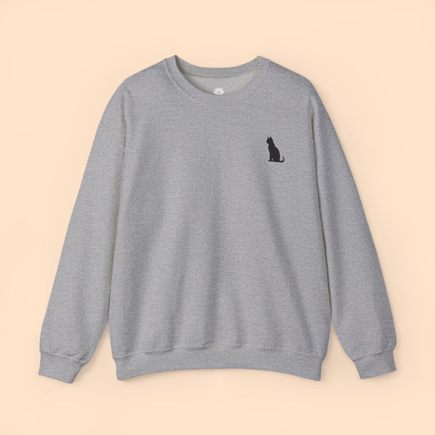 Embroidered 'Black Cat' Crewneck Sweatshirt