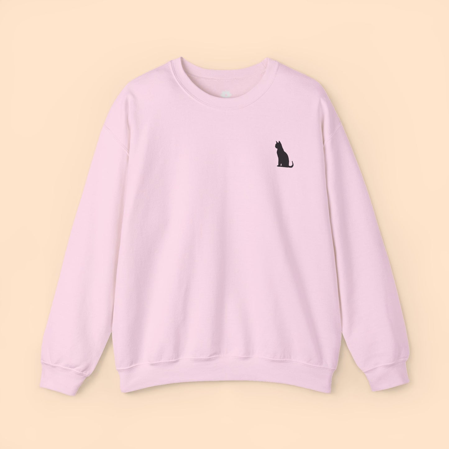 Embroidered 'Black Cat' Crewneck Sweatshirt
