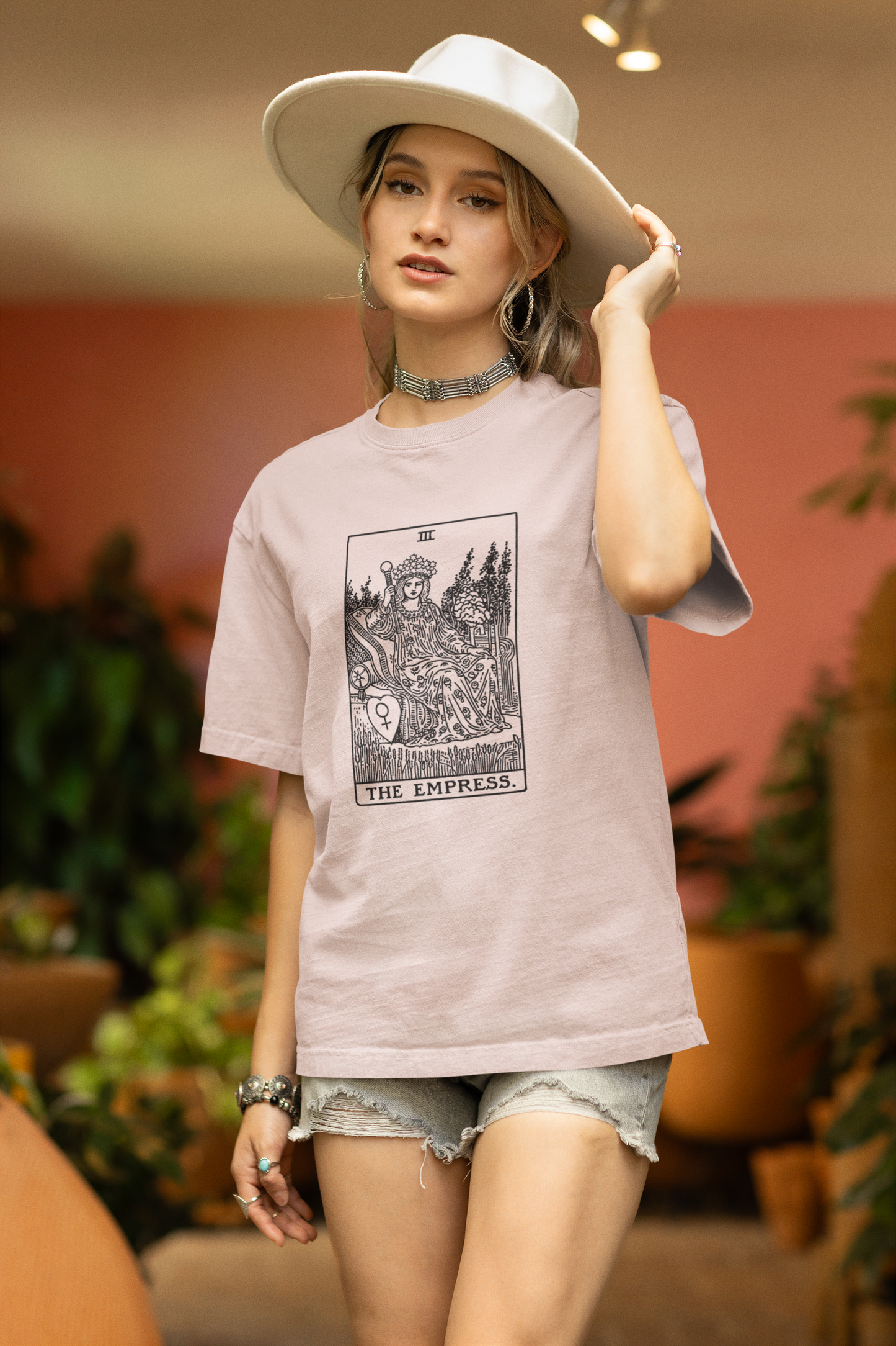 Oversized Tarot Boxy Tee "The Empress"