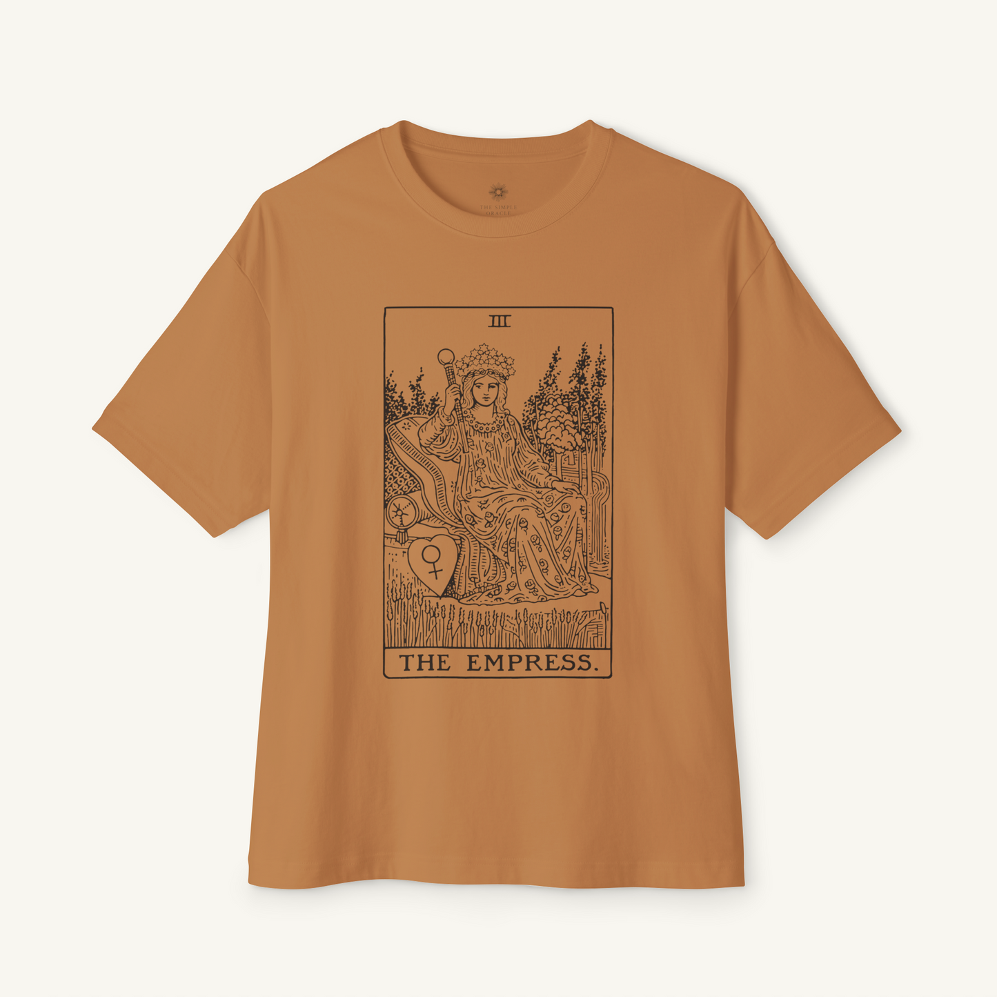 Oversized Tarot Boxy Tee "The Empress"