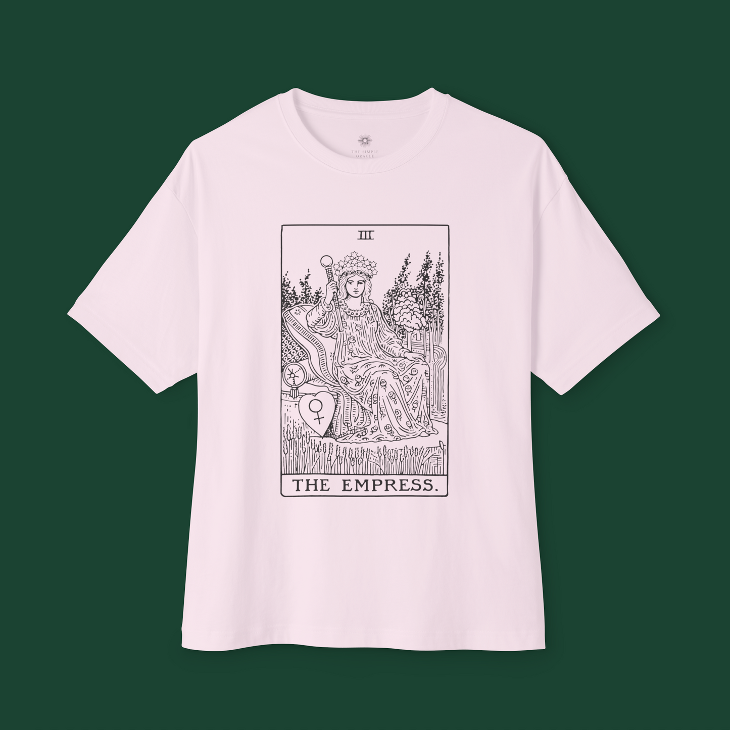 Oversized Tarot Boxy Tee "The Empress"
