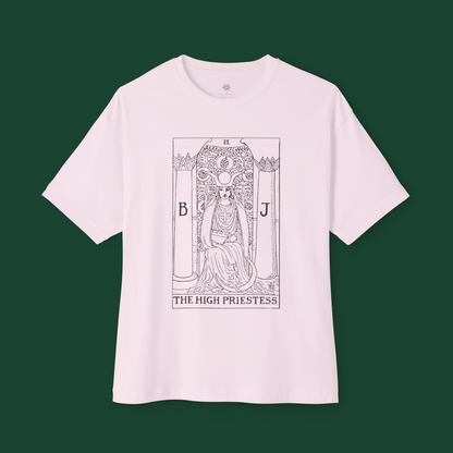 Oversized Tarot Boxy Tee 'The High Priestess'