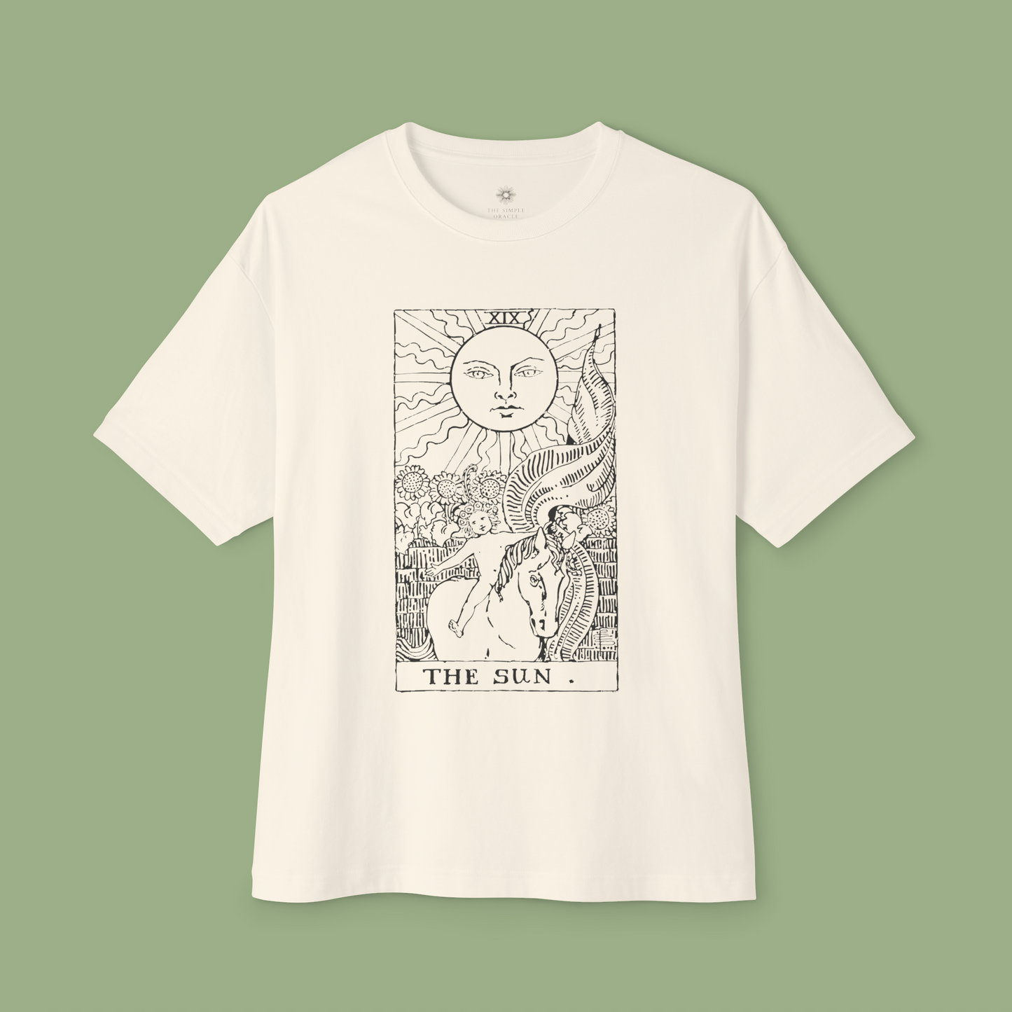 Oversized Tarot Boxy Tee "The Sun"