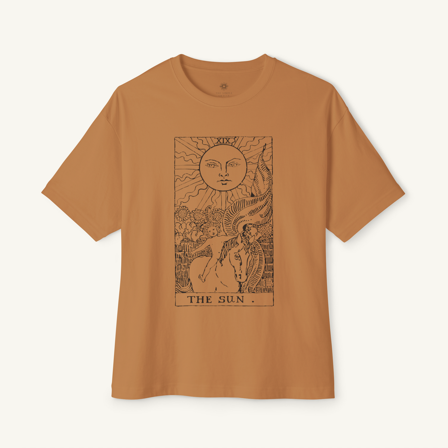 Oversized Tarot Boxy Tee "The Sun"