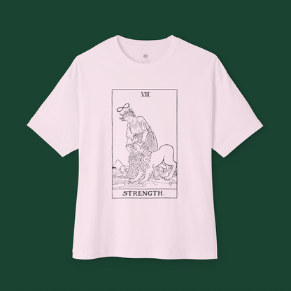Oversized Tarot Boxy Tee 'Strength'
