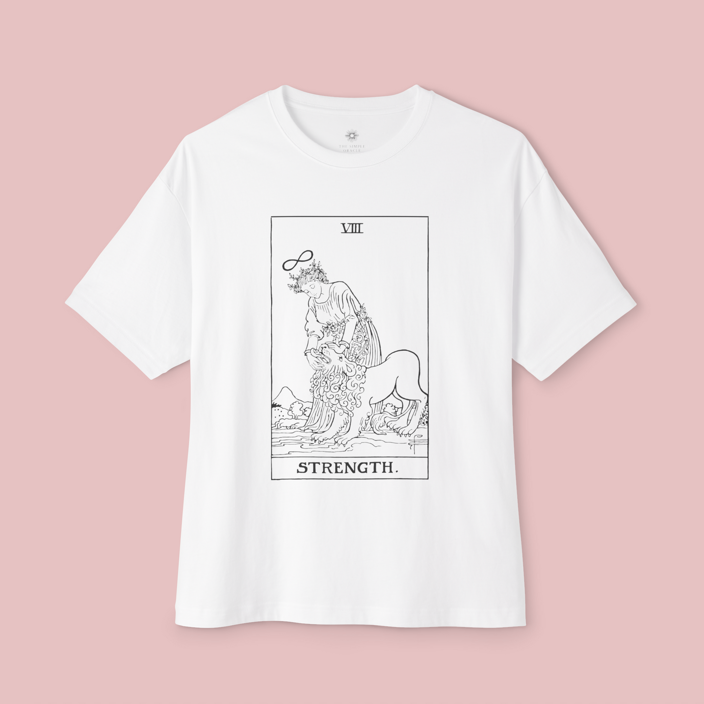 Oversized Tarot Boxy Tee "Strength"