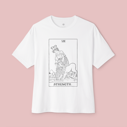 Oversized Tarot Boxy Tee 'Strength'