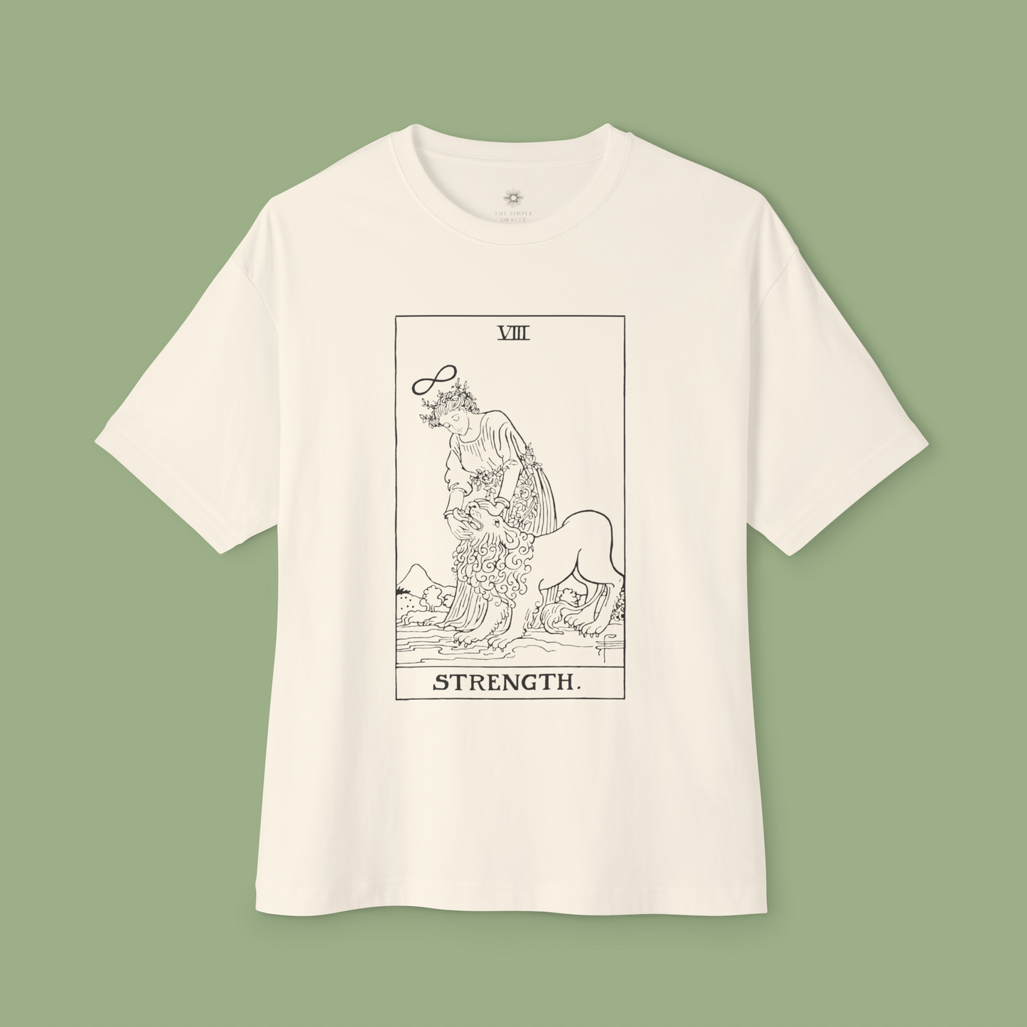 Oversized Tarot Boxy Tee "Strength"