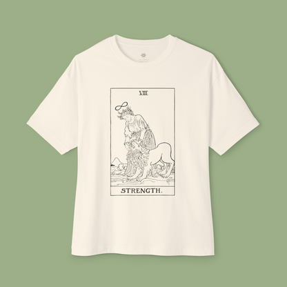 Oversized Tarot Boxy Tee 'Strength'