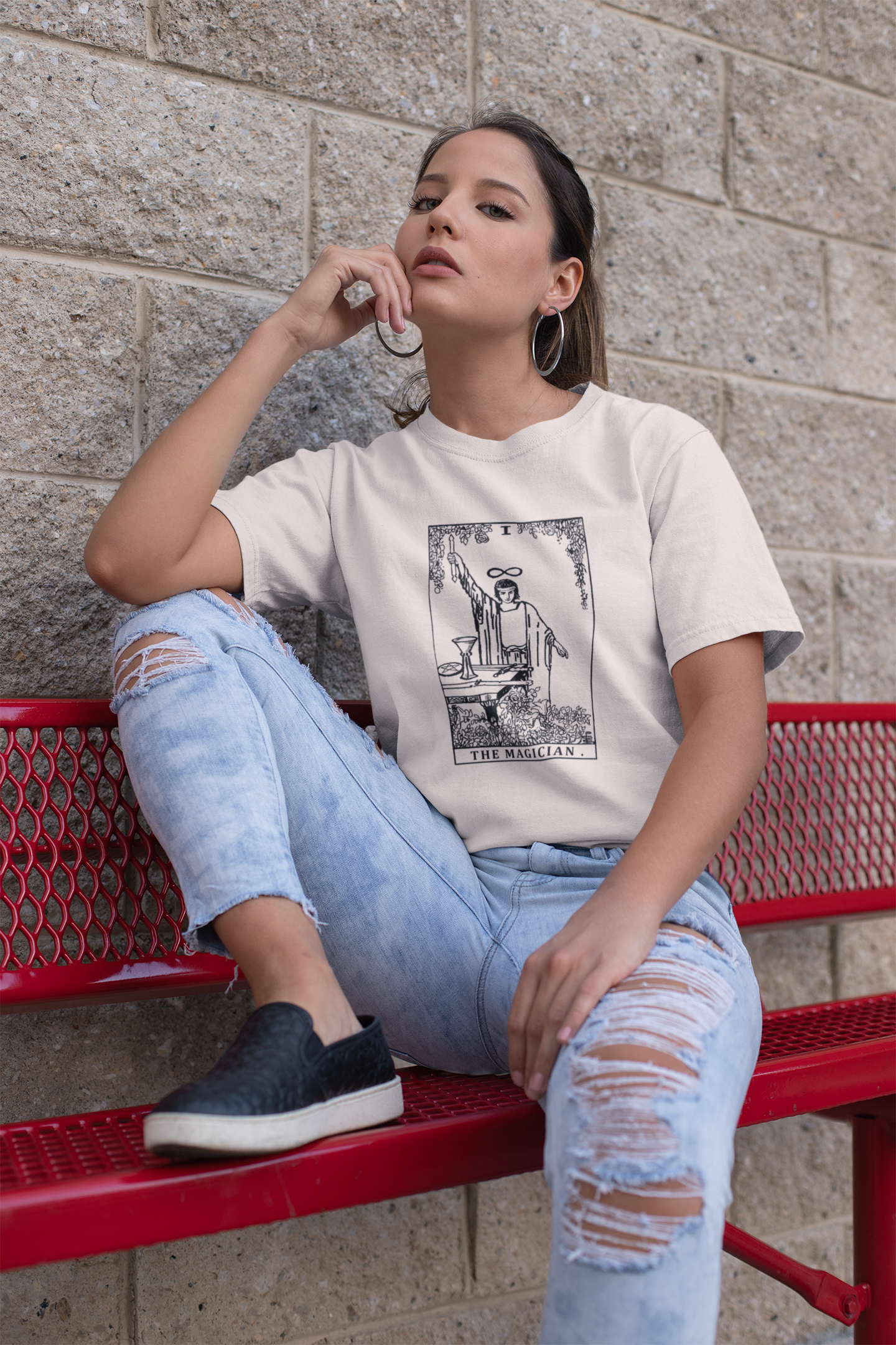 Oversized Tarot Boxy Tee "The Magician"