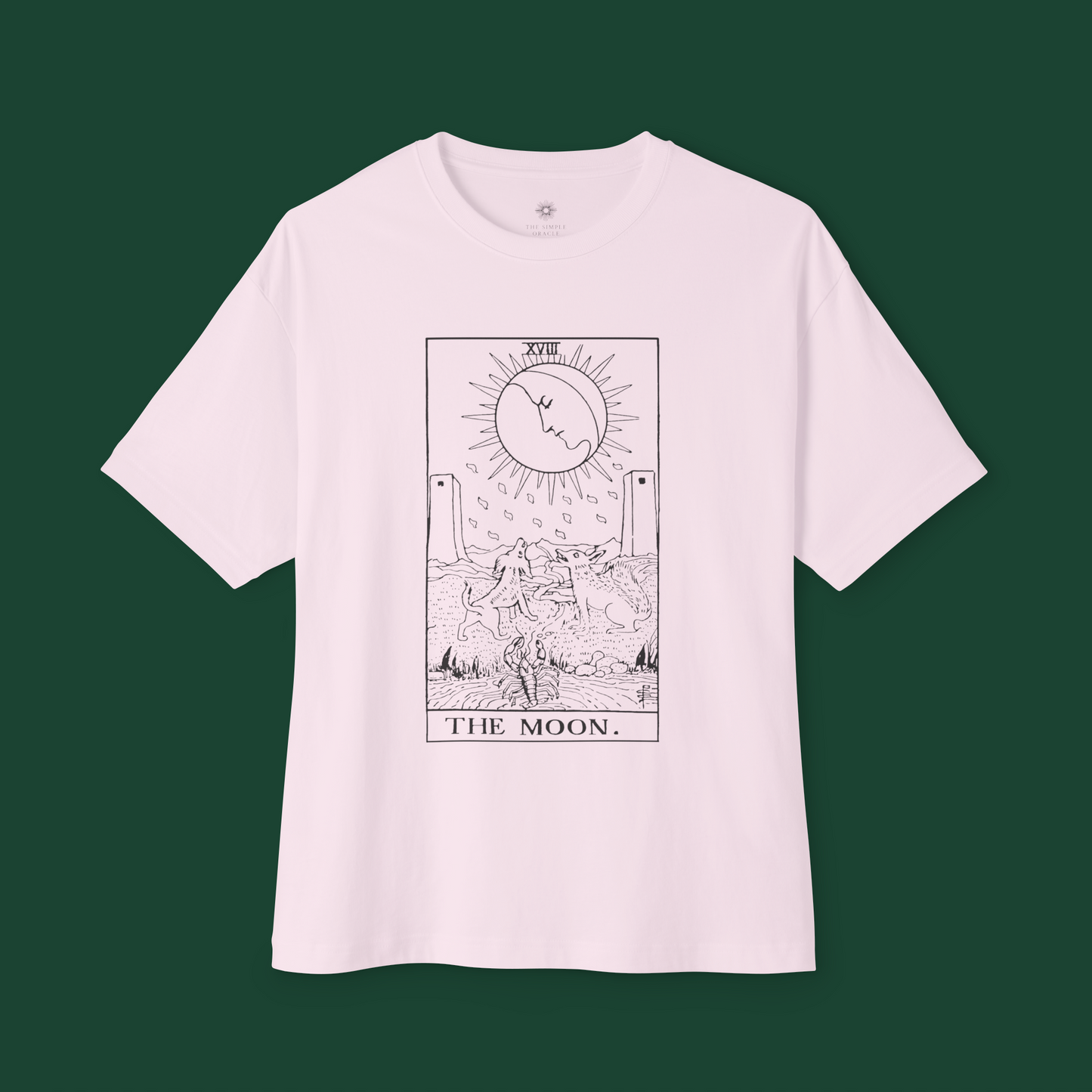 Oversized Tarot Boxy Tee "The Moon"