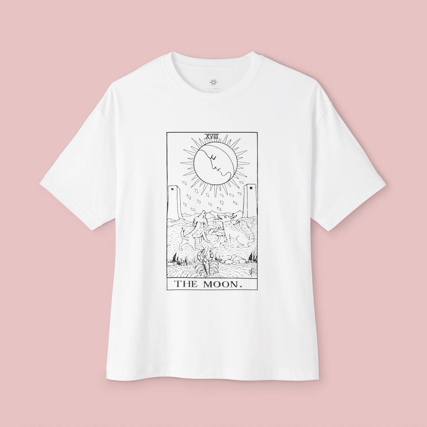 Oversized Tarot Boxy Tee "The Moon"