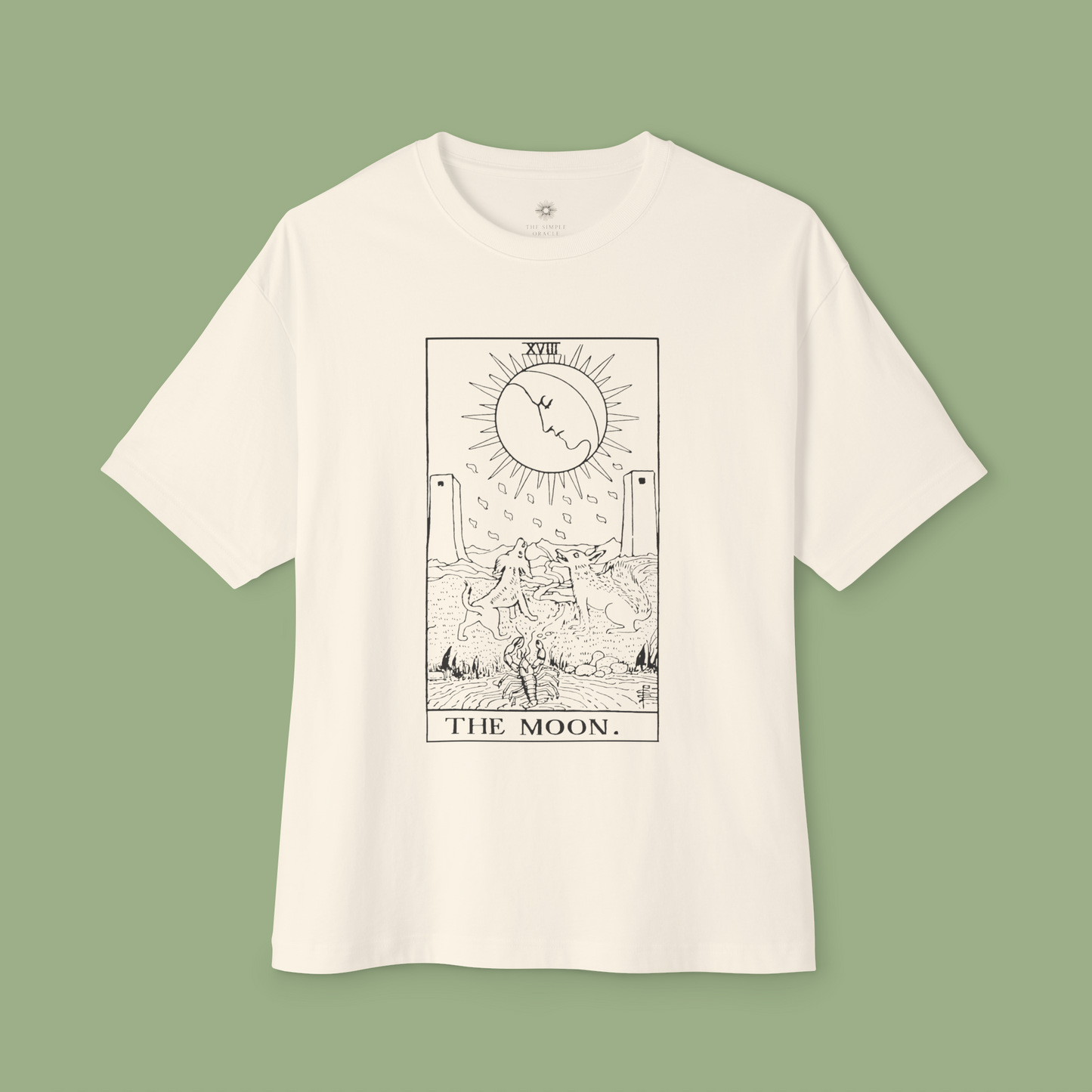 Oversized Tarot Boxy Tee "The Moon"