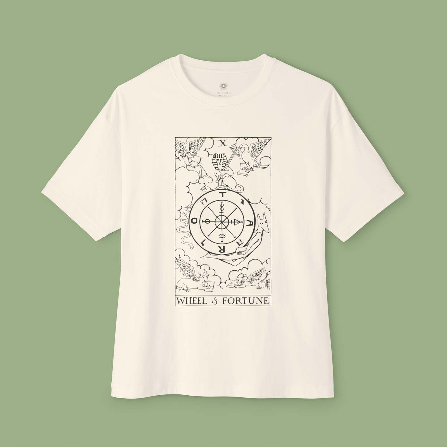Oversized Tarot Boxy Tee "The Wheel of Fortune"