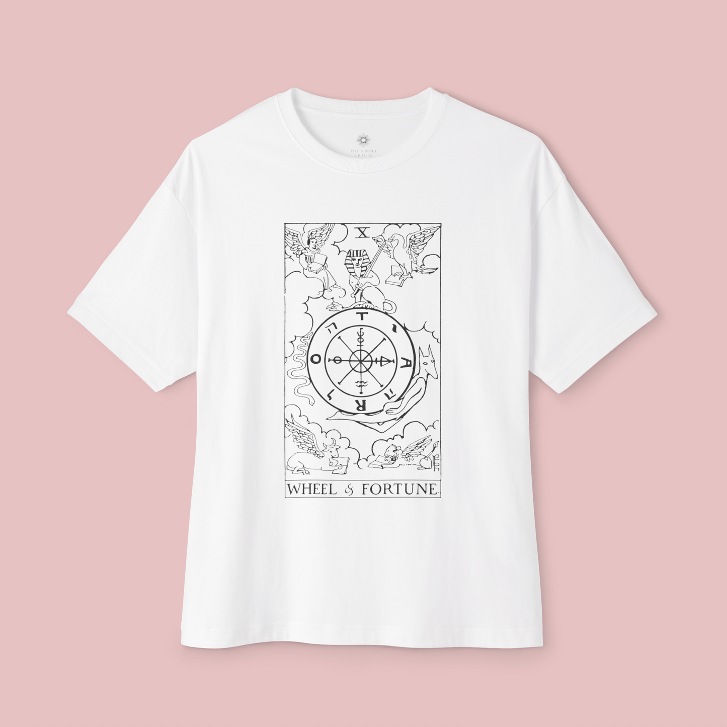 Oversized Tarot Boxy Tee "The Wheel of Fortune"