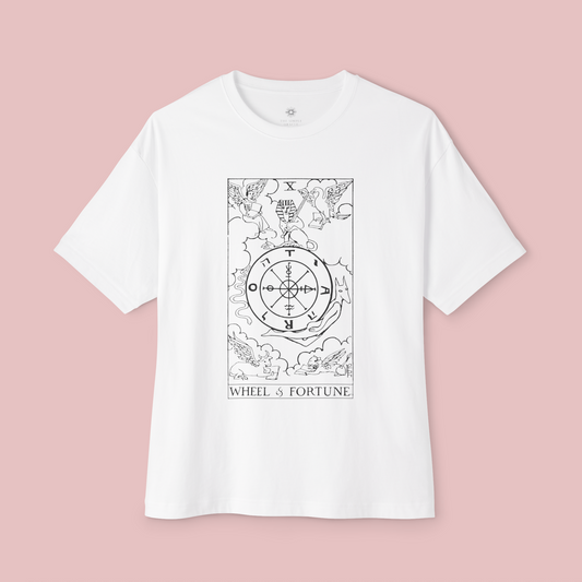 Oversized Tarot Boxy Tee "The Wheel of Fortune"