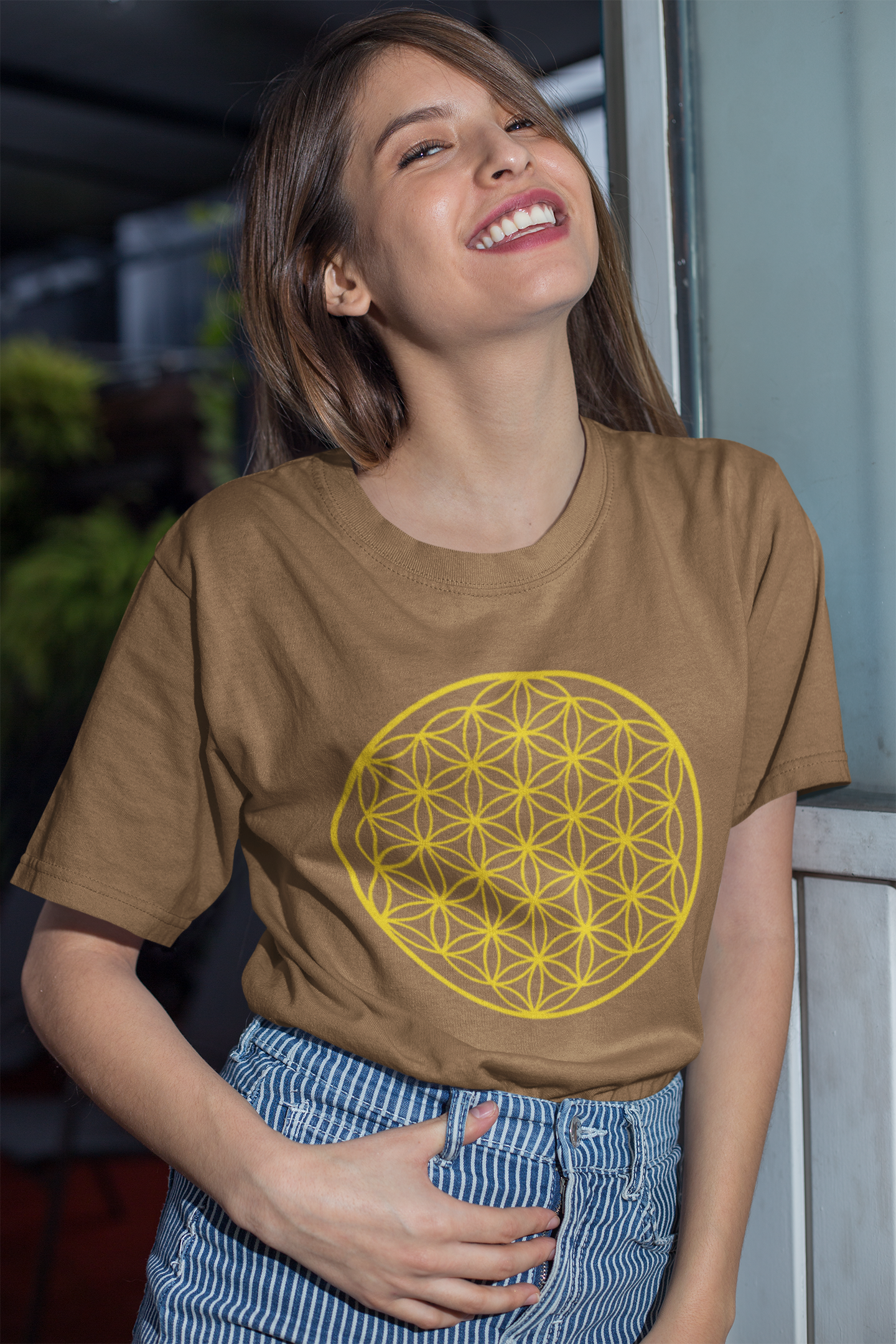 Oversized Boxy Tee "Flower of Life"