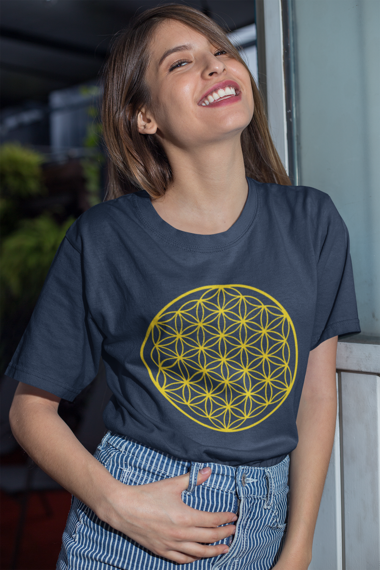 Oversized Boxy Tee "Flower of Life"