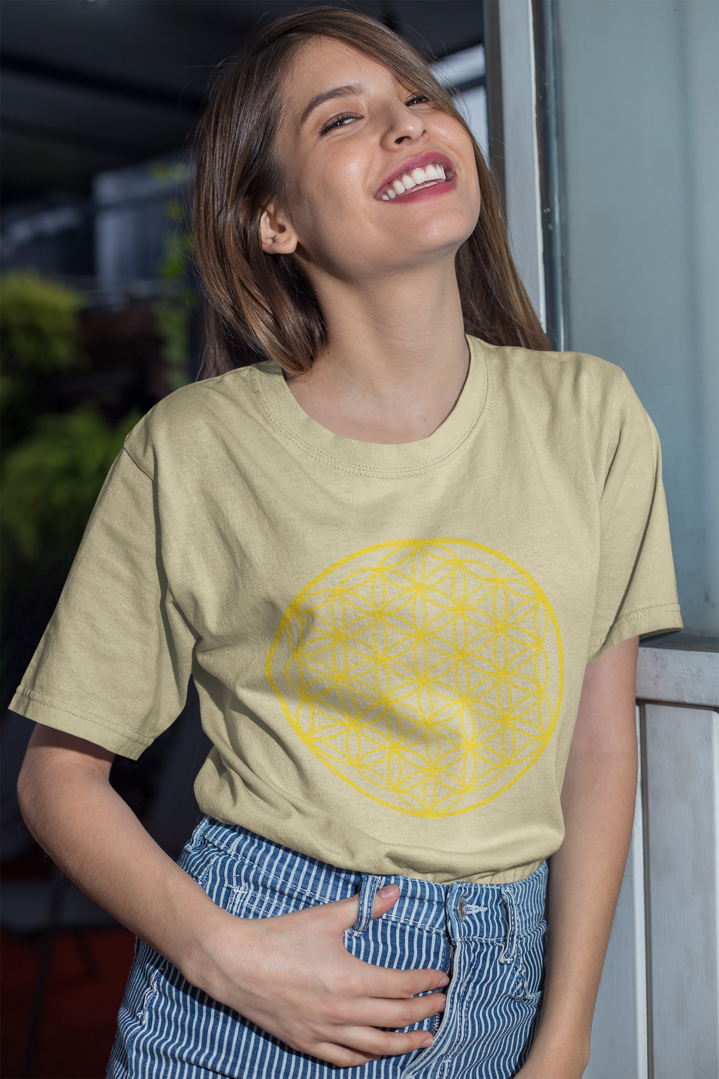 Oversized Boxy Tee "Flower of Life"