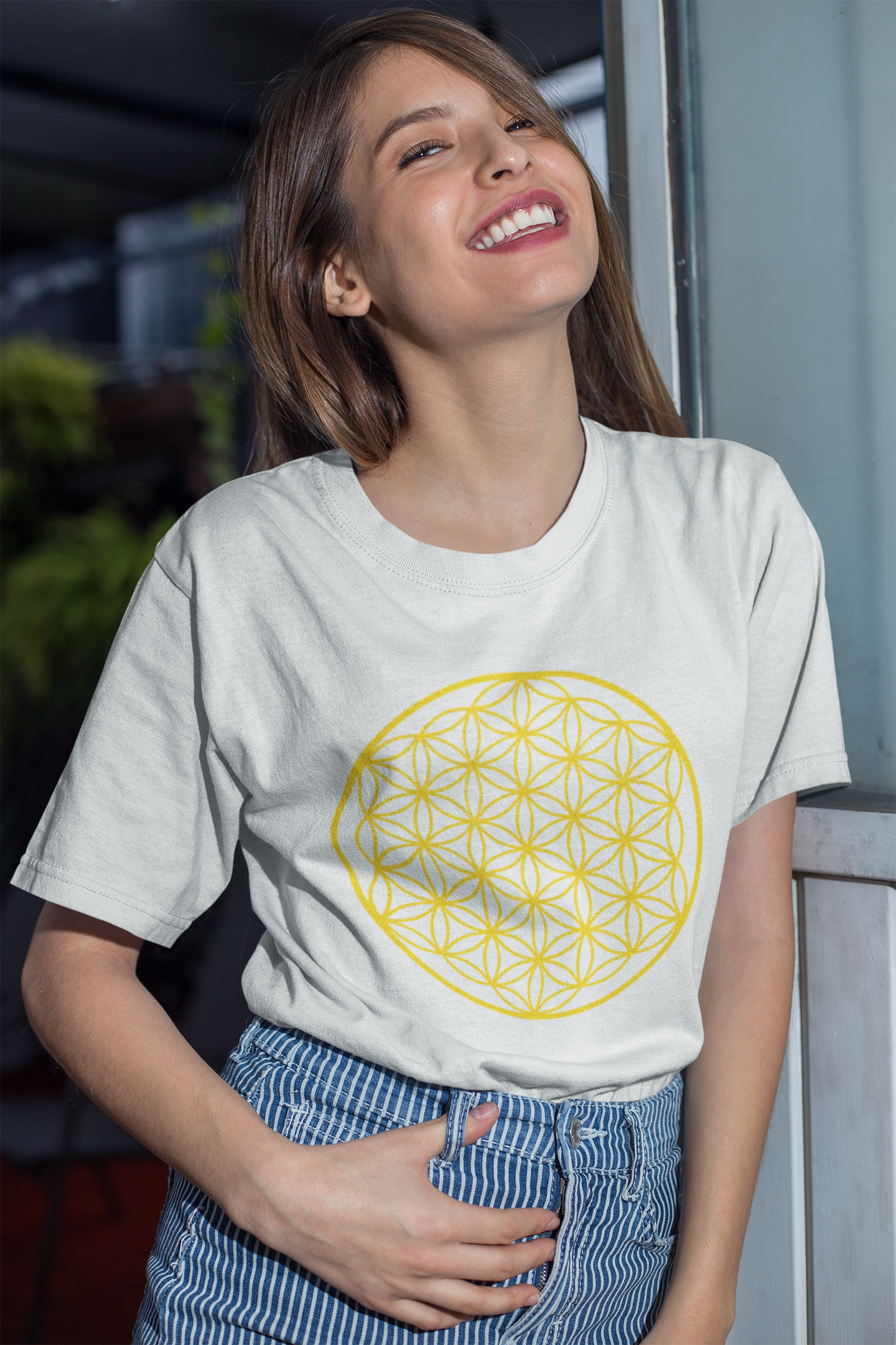 Oversized Boxy Tee "Flower of Life"