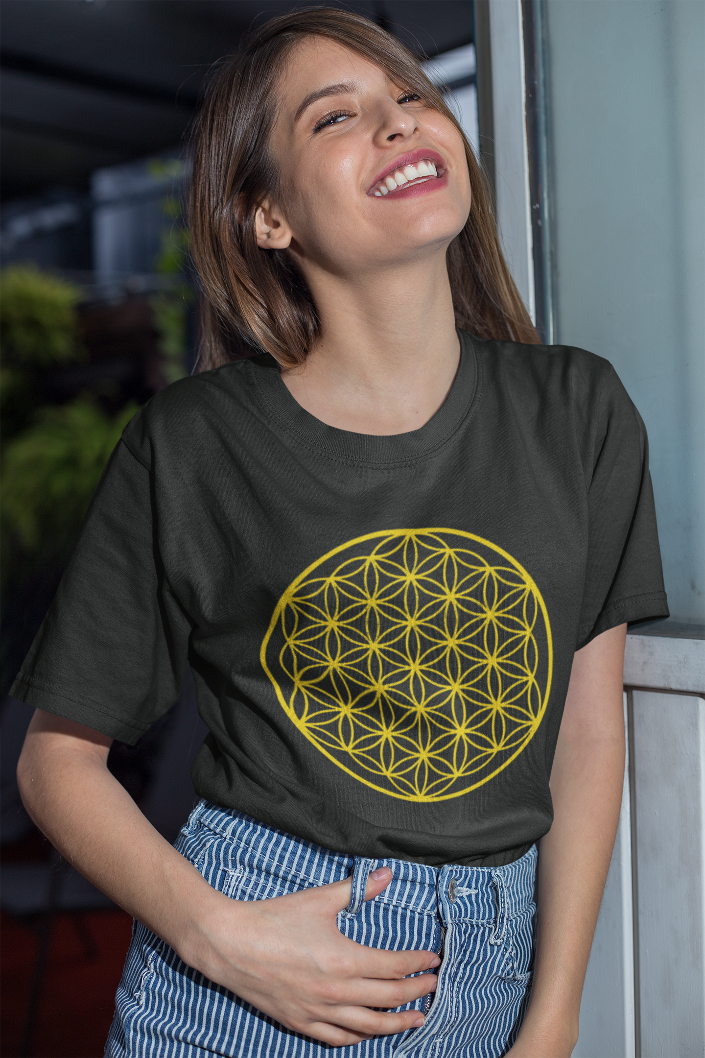 Oversized Boxy Tee "Flower of Life"