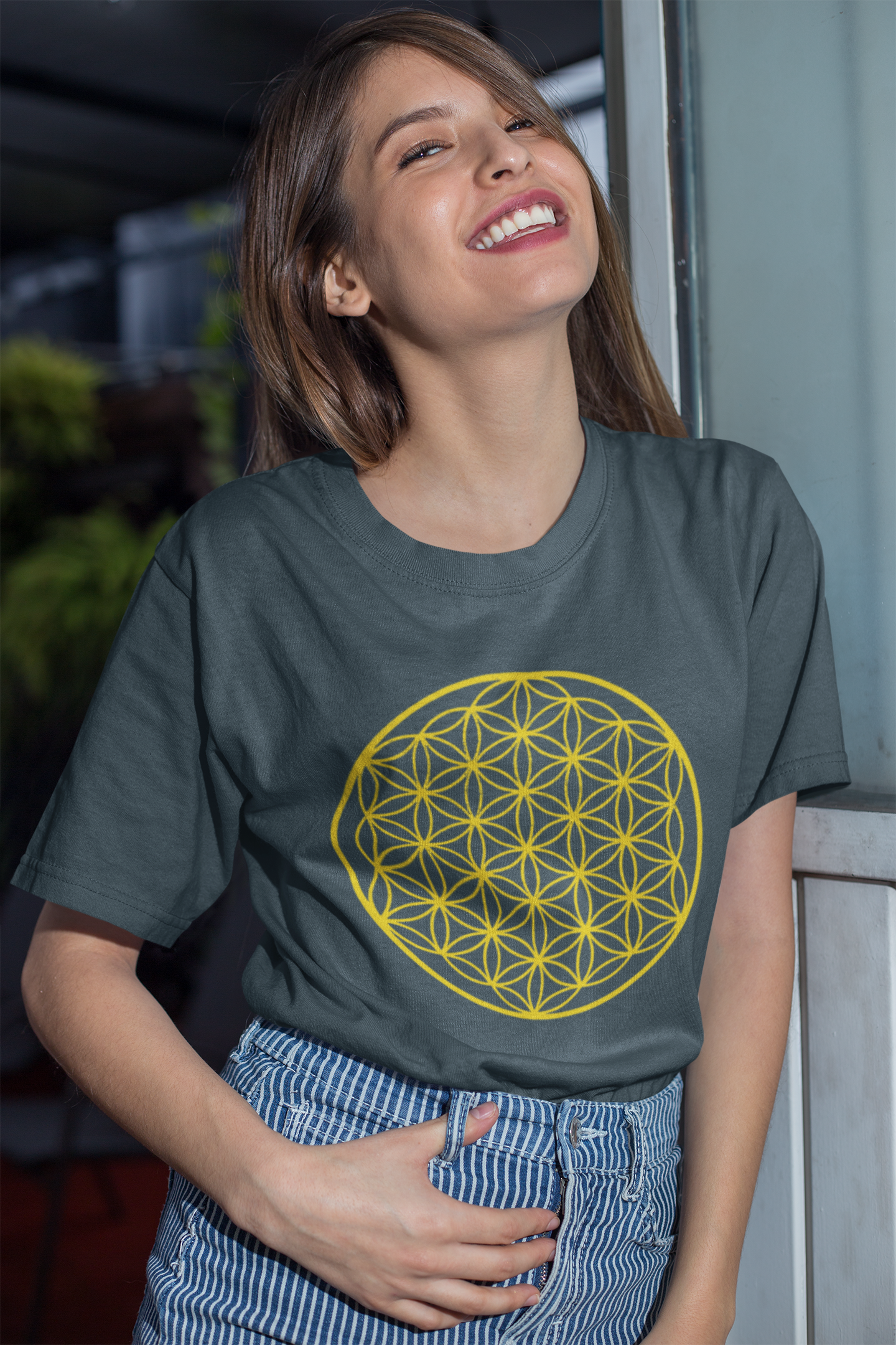 Oversized Boxy Tee "Flower of Life"