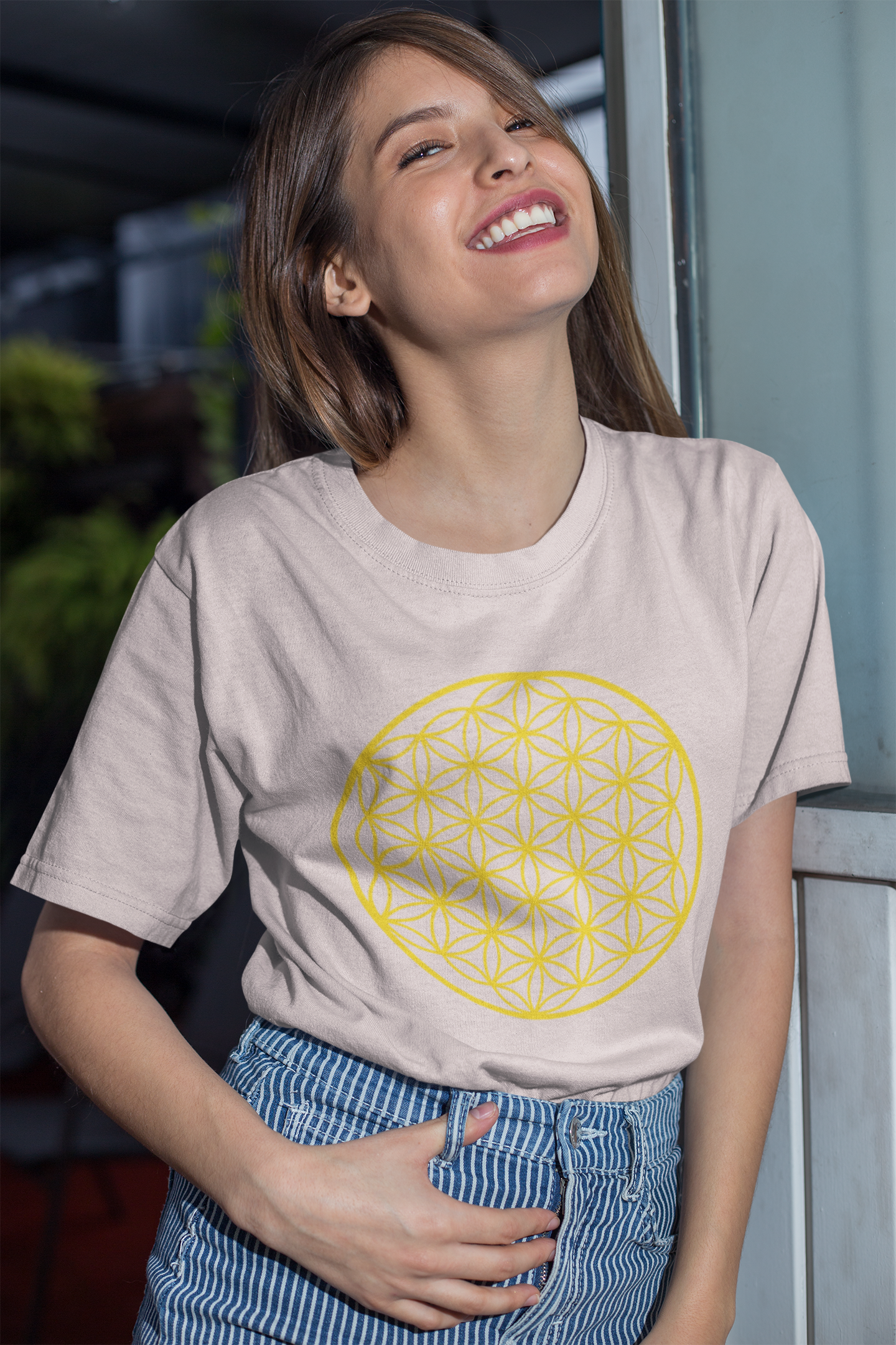 Oversized Boxy Tee "Flower of Life"