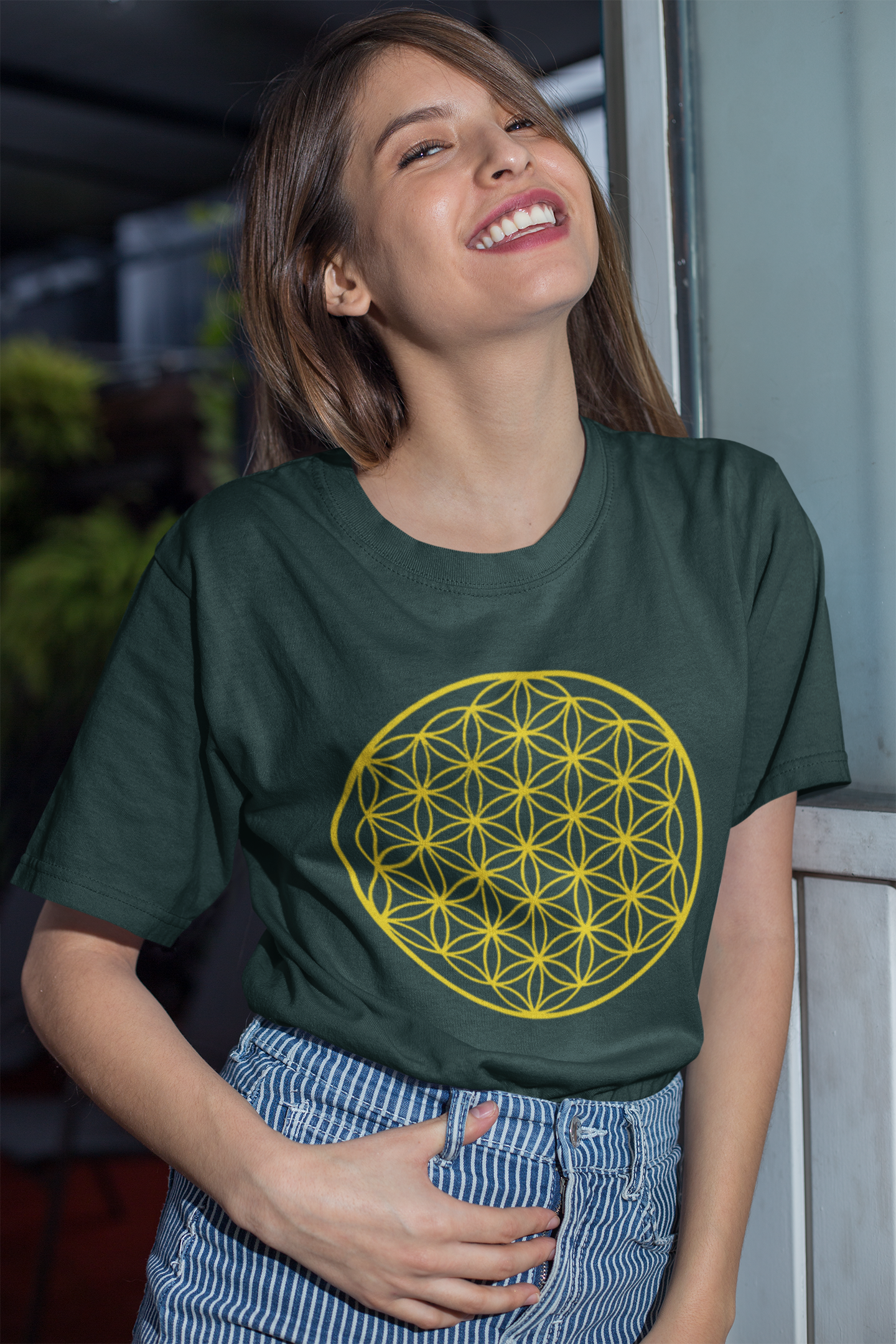Oversized Boxy Tee "Flower of Life"