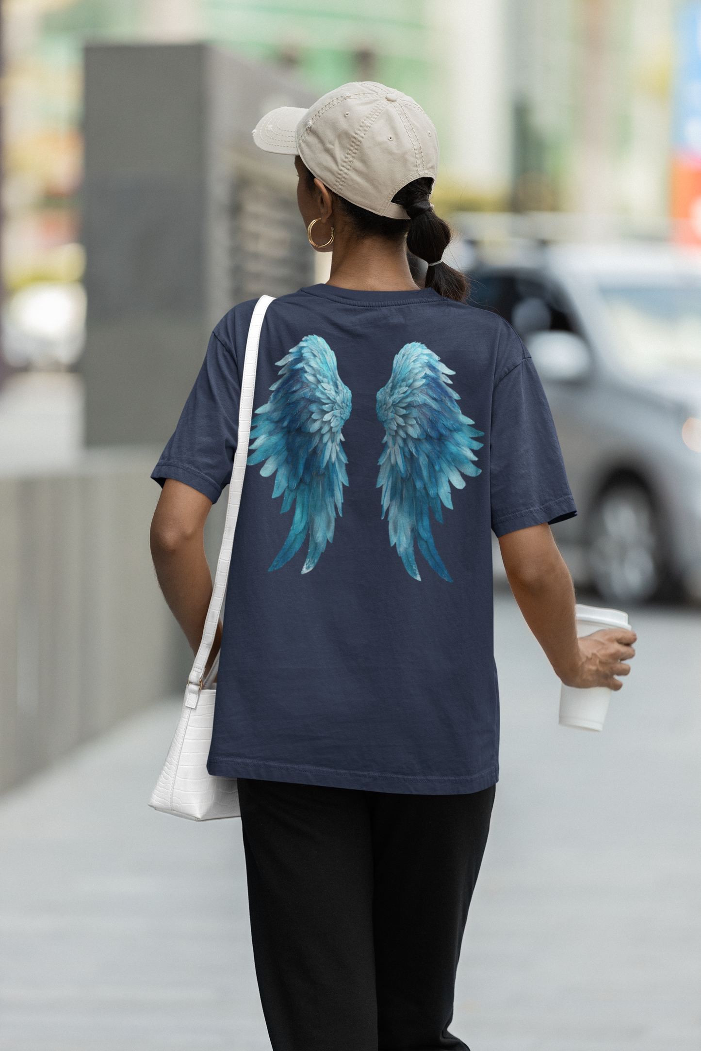 Oversized Boxy Tee "Angel Wings"