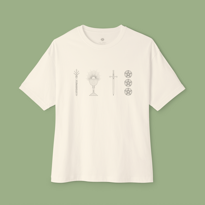 Oversized Boxy Tee 'Elements of Tarot'