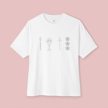 Oversized Boxy Tee 'Elements of Tarot'