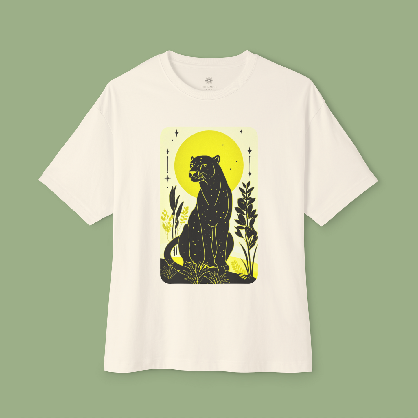 Oversized Boxy Tee "Midnight Panther"