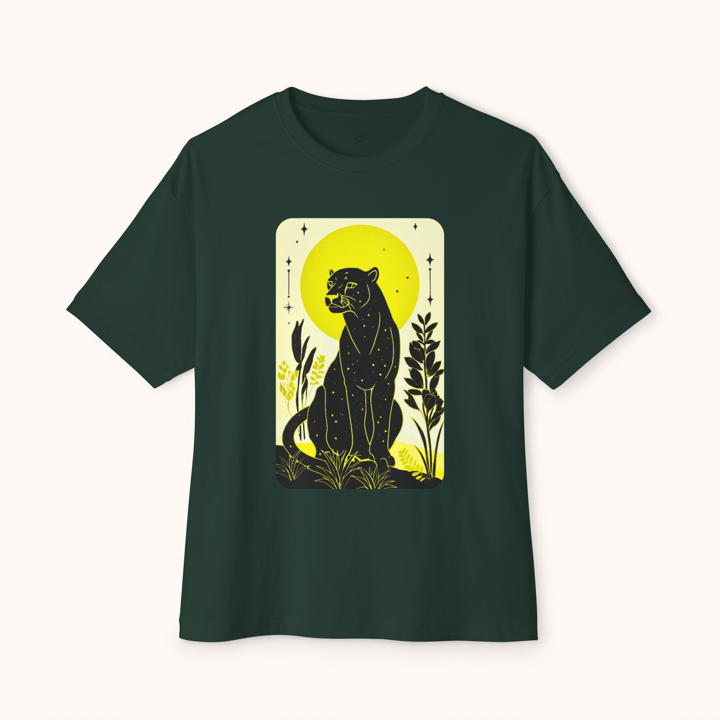 Oversized Boxy Tee "Midnight Panther"