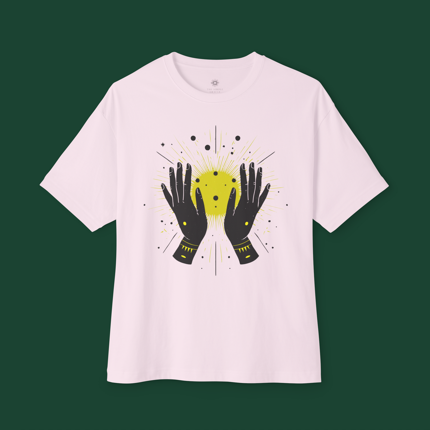 Oversized Boxy Tee "Hands & Sun"