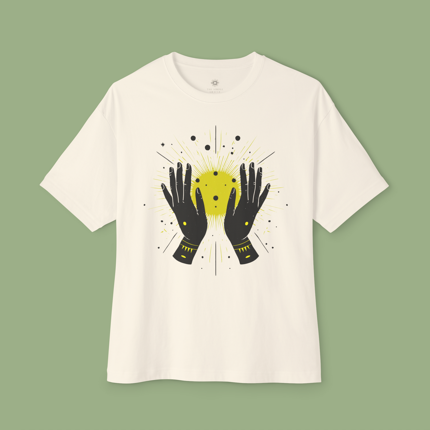 Oversized Boxy Tee "Hands & Sun"