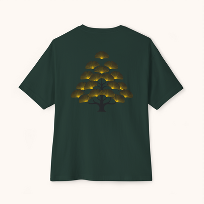 Oversized Boxy Tee 'Gingko Tree'