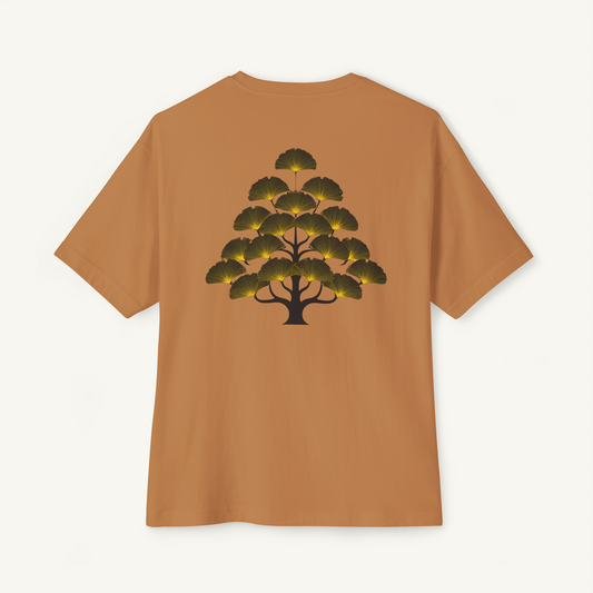 Oversized Boxy Tee "Gingko Tree"