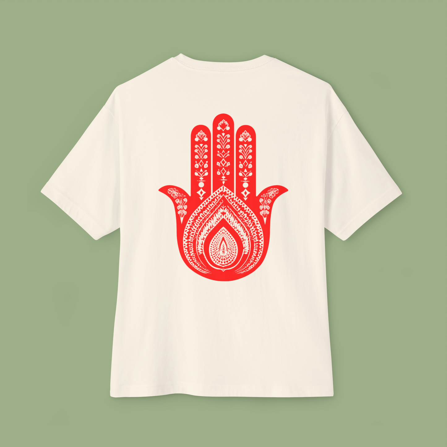 Oversized Boxy Tee "Hand of Fatima"