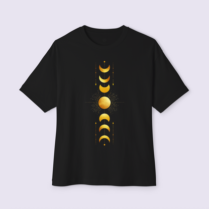 Oversized Boxy Tee 'Moon Phases'