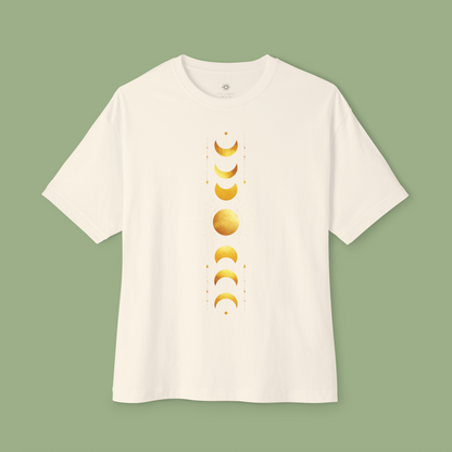 Oversized Boxy Tee 'Moon Phases'