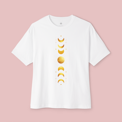 Oversized Boxy Tee 'Moon Phases'