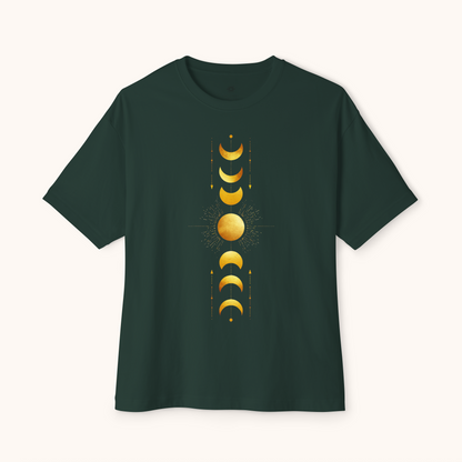 Oversized Boxy Tee 'Moon Phases'